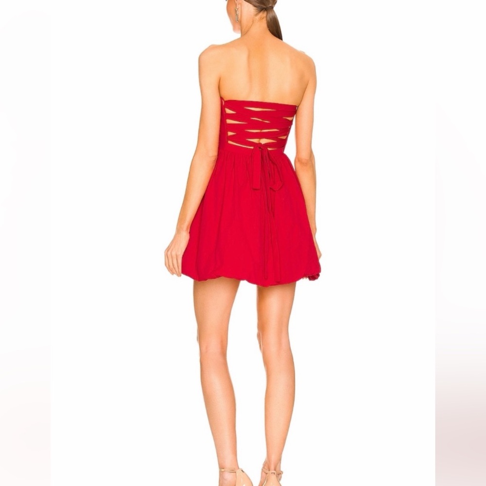 Amanda Uprichard for Revolve the Stassie Dress in lipstick red size small